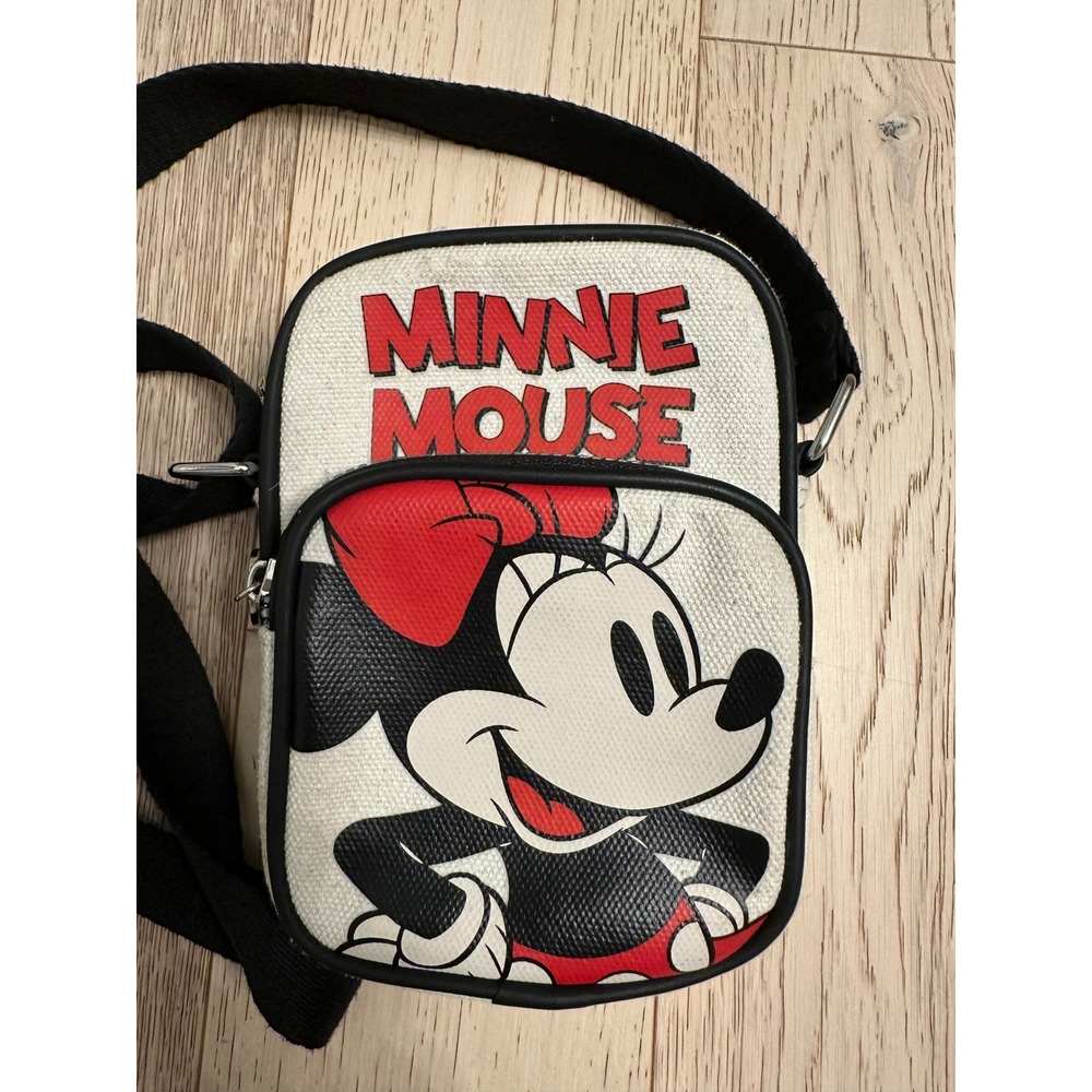 Disney Minnie Mouse Primark Crossbody Bag Canvas Small Messenger White Red Black